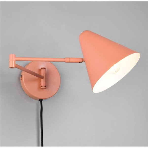 Aplique de pared COSIMA metálico, pantalla orientable, bombilla excl. 1x E14 max. 10W IP20 Naranja