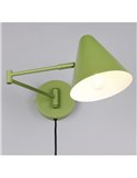 Aplique COSIMA para pared, con interruptor en cable, bombilla excl. 1x E14 max. 10W IP20 Verde