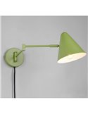 Applique COSIMA, avec interrupteur sur cordon, ampoule non incluse : 1 x E14 max. 10 W, IP20, verte