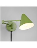 Aplique COSIMA para pared, con interruptor en cable, bombilla excl. 1x E14 max. 10W IP20 Verde