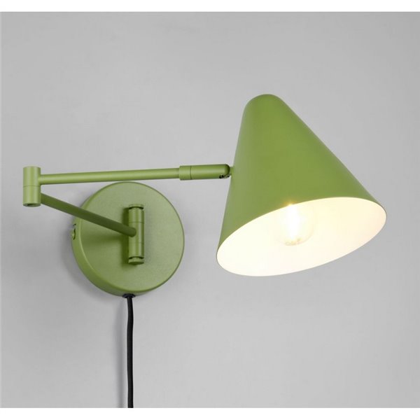 Aplique COSIMA para pared, con interruptor en cable, bombilla excl. 1x E14 max. 10W IP20 Verde