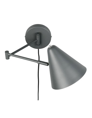 Aplique con interruptor COSIMA bombilla excl. 1x E14 max. 10W IP20 Antracita