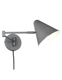 Aplique con interruptor COSIMA bombilla excl. 1x E14 max. 10W IP20 Antracita