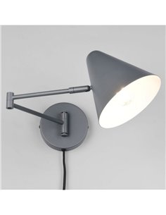 Aplique con interruptor COSIMA bombilla excl. 1x E14 max. 10W IP20 Antracita 2