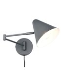 Aplique con interruptor COSIMA bombilla excl. 1x E14 max. 10W IP20 Antracita