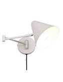 Aplique orientable COSIMA para pared bombilla excl. 1x E14 max. 10W IP20 Gris