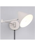 Aplique orientable COSIMA para pared bombilla excl. 1x E14 max. 10W IP20 Gris