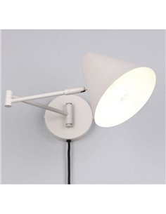 Aplique orientable COSIMA para pared bombilla excl. 1x E14 max. 10W IP20 Gris 2