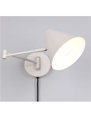 Aplique orientable COSIMA para pared bombilla excl. 1x E14 max. 10W IP20 Gris