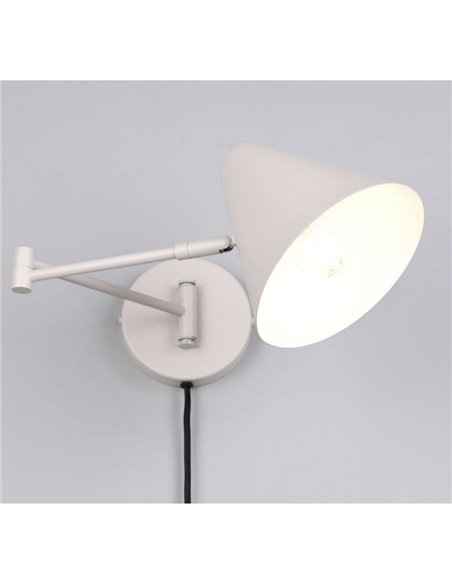Aplique orientable COSIMA para pared bombilla excl. 1x E14 max. 10W IP20 Gris