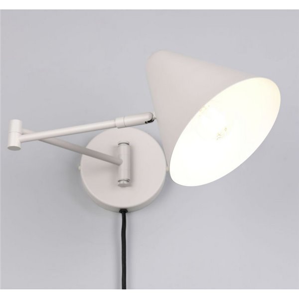 Aplique orientable COSIMA para pared bombilla excl. 1x E14 max. 10W IP20 Gris