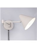 Aplique orientable COSIMA para pared bombilla excl. 1x E14 max. 10W IP20 Gris