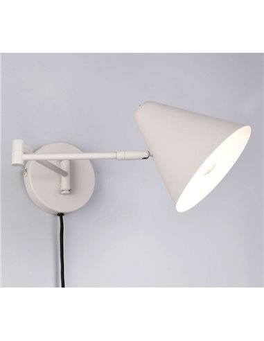 Aplique orientable COSIMA para pared bombilla excl. 1x E14 max. 10W IP20 Gris