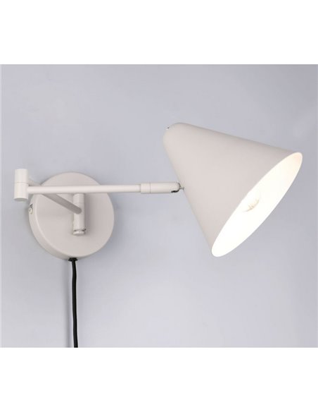 Aplique orientable COSIMA para pared bombilla excl. 1x E14 max. 10W IP20 Gris