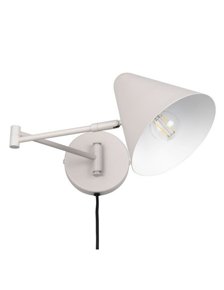 Luminária de parede ajustável COSIMA com lâmpada excl. 1x E14 máx. 10W IP20 Cinza