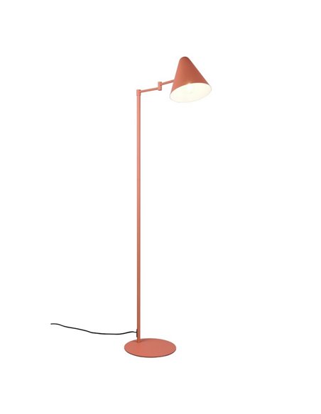 Luminária de chão COSIMA, 126,5 cm de altura, abajur ajustável, lâmpada excluindo 1 x E14, máx. 10 W, IP20, laranja