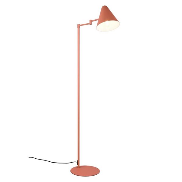 Luminária de chão COSIMA, 126,5 cm de altura, abajur ajustável, lâmpada excluindo 1 x E14, máx. 10 W, IP20, laranja