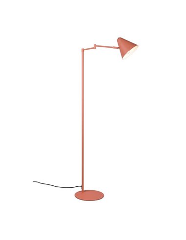 Lampadaire COSIMA, hauteur 126,5 cm, abat-jour réglable, ampoule non incluse : 1 x E14, max. 10 W, IP20, orange