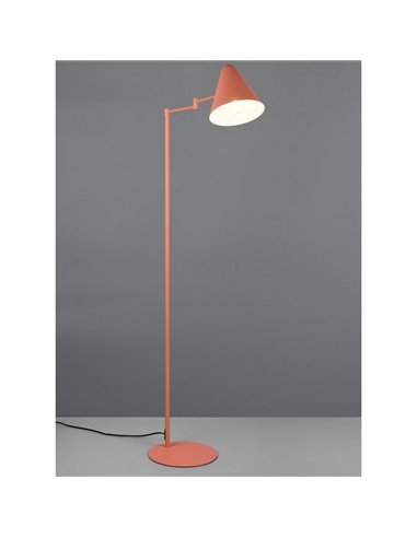 Lampadaire COSIMA, hauteur 126,5 cm, abat-jour réglable, ampoule non incluse : 1 x E14, max. 10 W, IP20, orange