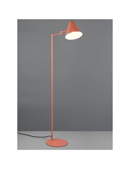Lampadaire COSIMA, hauteur 126,5 cm, abat-jour réglable, ampoule non incluse : 1 x E14, max. 10 W, IP20, orange