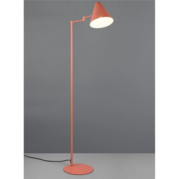 Lámpara de pie COSIMA 126,5cm altura, pantalla orientable, bombilla excl. 1x E14 max. 10W IP20 Naranja