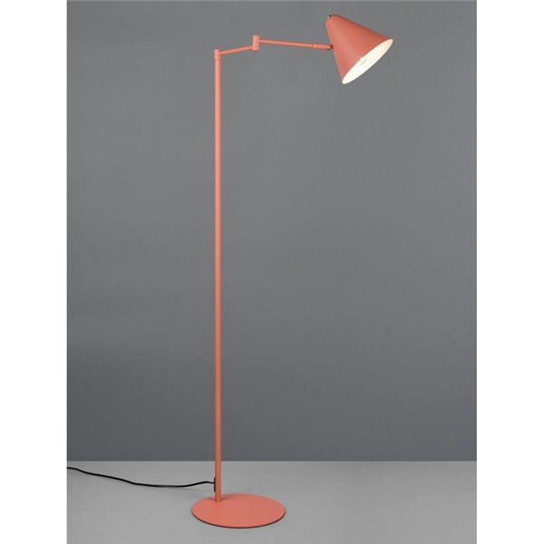 Luminária de chão COSIMA, 126,5 cm de altura, abajur ajustável, lâmpada excluindo 1 x E14, máx. 10 W, IP20, laranja