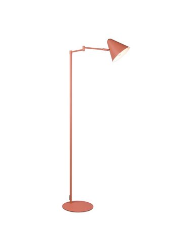 Lampadaire COSIMA, hauteur 126,5 cm, abat-jour réglable, ampoule non incluse : 1 x E14, max. 10 W, IP20, orange