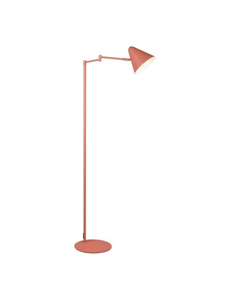 Luminária de chão COSIMA, 126,5 cm de altura, abajur ajustável, lâmpada excluindo 1 x E14, máx. 10 W, IP20, laranja