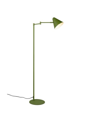 Lámpara de pie con pantalla orientable COSIMA, 126,5cm altura, bombilla excl. 1x E14 max. 10W IP20 Verde