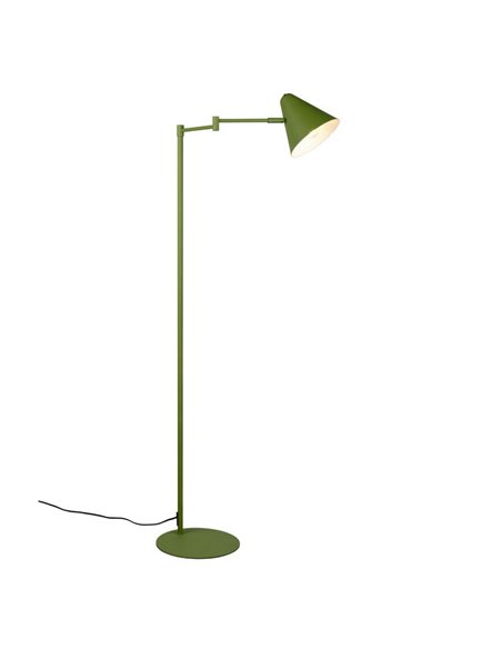 Lámpara de pie con pantalla orientable COSIMA, 126,5cm altura, bombilla excl. 1x E14 max. 10W IP20 Verde