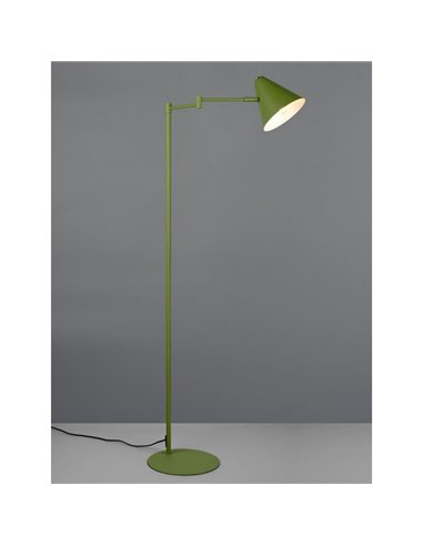 Luminária de chão COSIMA com cúpula ajustável, 126,5 cm de altura, lâmpada excl. 1x E14 máx. 10W, IP20 Verde