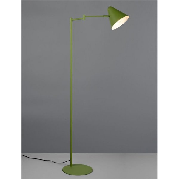 Lámpara de pie con pantalla orientable COSIMA, 126,5cm altura, bombilla excl. 1x E14 max. 10W IP20 Verde