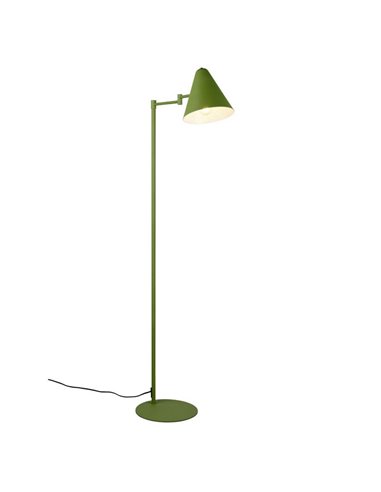 Luminária de chão COSIMA com cúpula ajustável, 126,5 cm de altura, lâmpada excl. 1x E14 máx. 10W, IP20 Verde