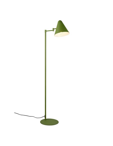 Lámpara de pie con pantalla orientable COSIMA, 126,5cm altura, bombilla excl. 1x E14 max. 10W IP20 Verde
