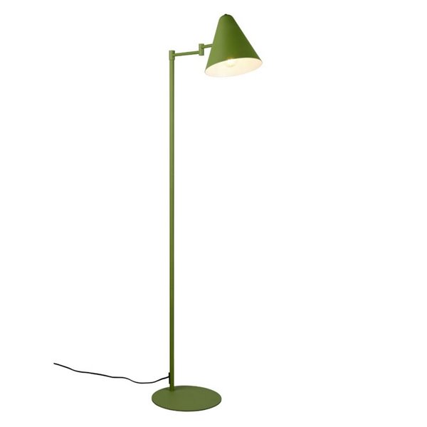 Lámpara de pie con pantalla orientable COSIMA, 126,5cm altura, bombilla excl. 1x E14 max. 10W IP20 Verde