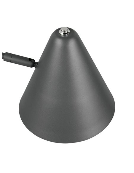 Luminária de pé COSIMA 126,5 cm de altura, tela orientável, lâmpada excl. 1x E14 máx. 10 W IP20 Antracite