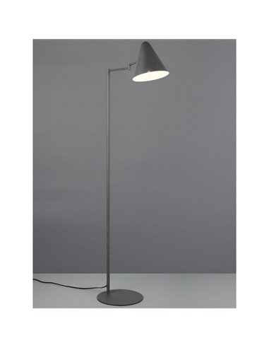 Lámpara de pie COSIMA 126,5cm altura, pantalla orientable, bombilla excl. 1x E14 max. 10W IP20 Antracita