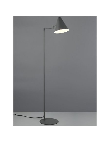 Luminária de pé COSIMA 126,5 cm de altura, tela orientável, lâmpada excl. 1x E14 máx. 10 W IP20 Antracite