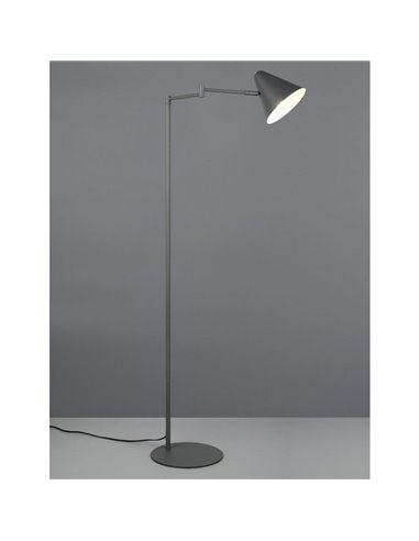 Lámpara de pie COSIMA 126,5cm altura, pantalla orientable, bombilla excl. 1x E14 max. 10W IP20 Antracita