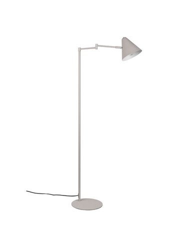 Luminária de chão COSIMA com cúpula ajustável, 126,5 cm de altura, lâmpada excl. 1x E14 máx. 10W IP20 Cinza