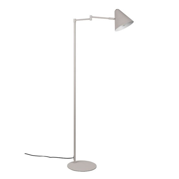 Luminária de chão COSIMA com cúpula ajustável, 126,5 cm de altura, lâmpada excl. 1x E14 máx. 10W IP20 Cinza