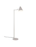 Luminária de chão COSIMA com cúpula ajustável, 126,5 cm de altura, lâmpada excl. 1x E14 máx. 10W IP20 Cinza