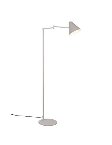 Luminária de chão COSIMA com cúpula ajustável, 126,5 cm de altura, lâmpada excl. 1x E14 máx. 10W IP20 Cinza