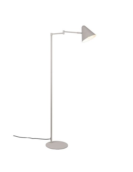 Lampadaire COSIMA avec abat-jour réglable, hauteur 126,5 cm, ampoule non incluse : 1 x E14 max. 10 W IP20 Gris