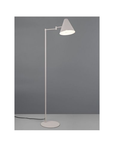 Lámpara de pie con pantalla orientable COSIMA, 126,5cm altura, bombilla excl. 1x E14 max. 10W IP20 Gris