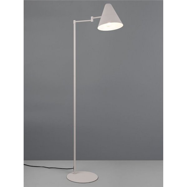 Lampadaire COSIMA avec abat-jour réglable, hauteur 126,5 cm, ampoule non incluse : 1 x E14 max. 10 W IP20 Gris