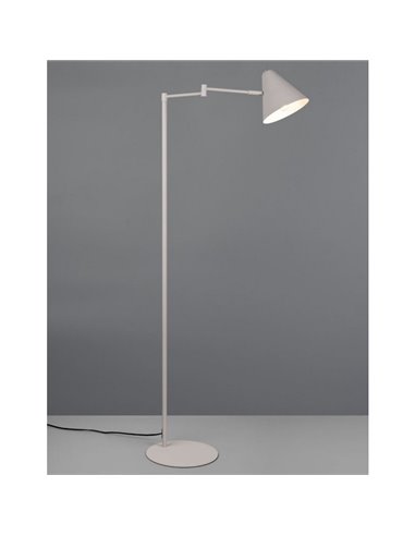 Lámpara de pie con pantalla orientable COSIMA, 126,5cm altura, bombilla excl. 1x E14 max. 10W IP20 Gris