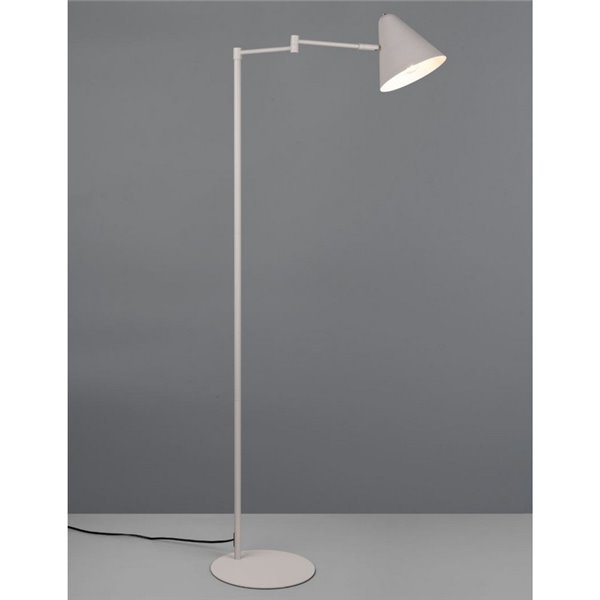 Lámpara de pie con pantalla orientable COSIMA, 126,5cm altura, bombilla excl. 1x E14 max. 10W IP20 Gris