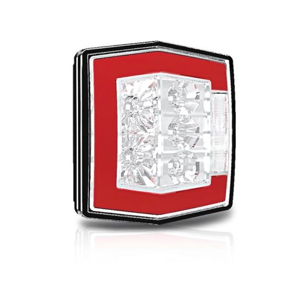Piloto trasero LED con luz de matricula para Remolque Agricola 12/24V Fristom FT120 T |  LeonLeds Pilotos LED