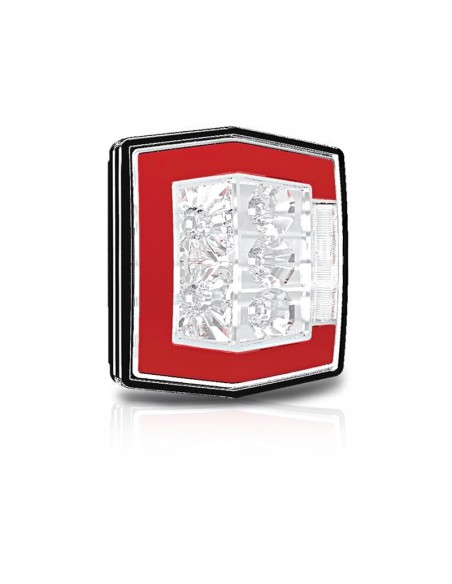 Piloto trasero LED con luz de matricula para Remolque Agricola 12/24V Fristom FT120 T |  LeonLeds Pilotos LED